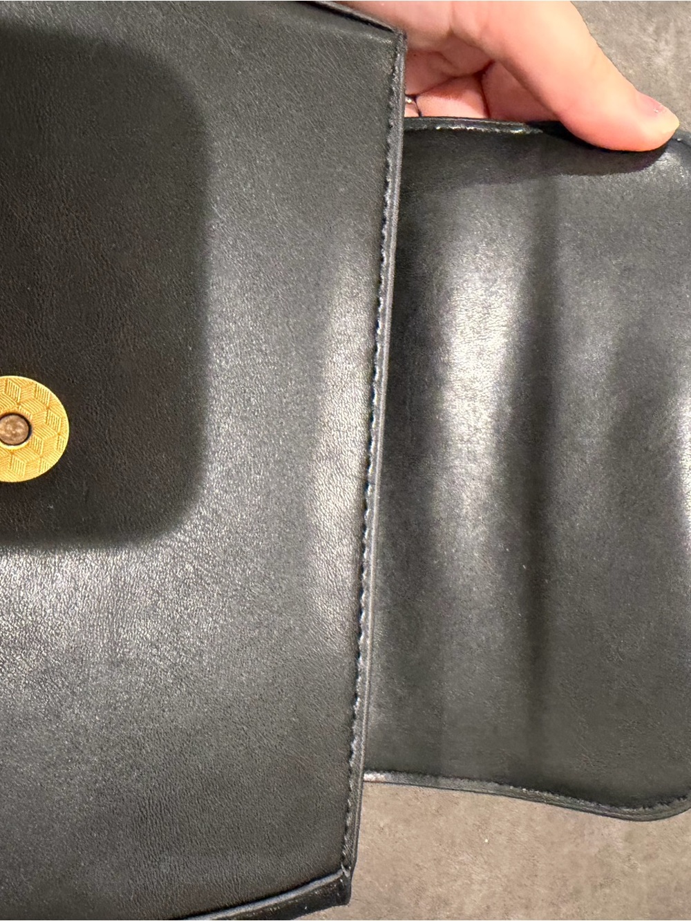 New designer inspired Black Leather Love Birds Crossbody Bag - Picture 6 of 8